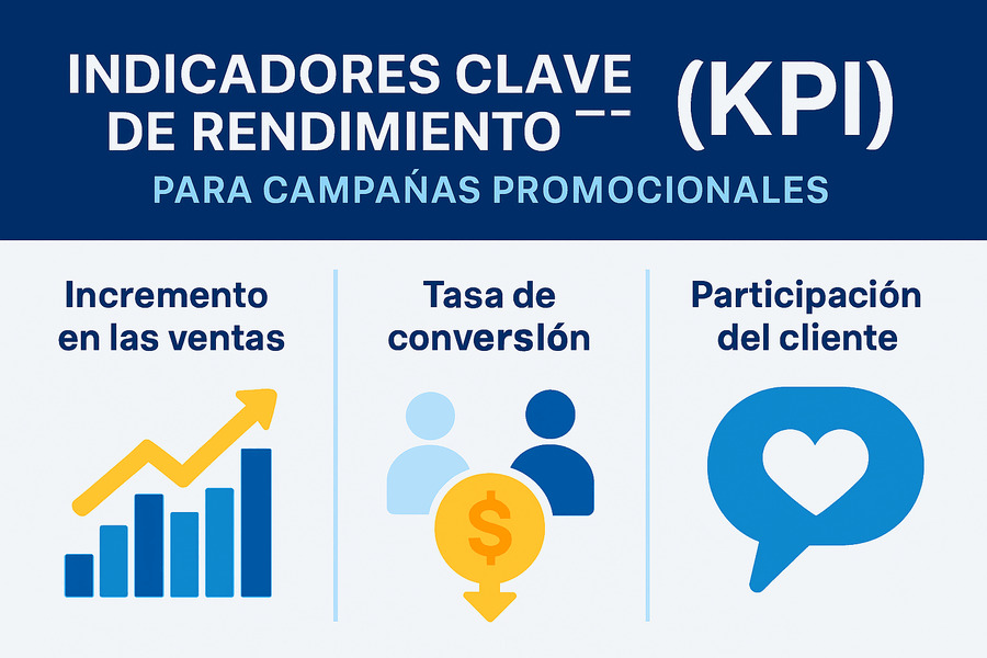 Campaña promocional indicadores clave - Infografía de indicadores para evaluar campañas.